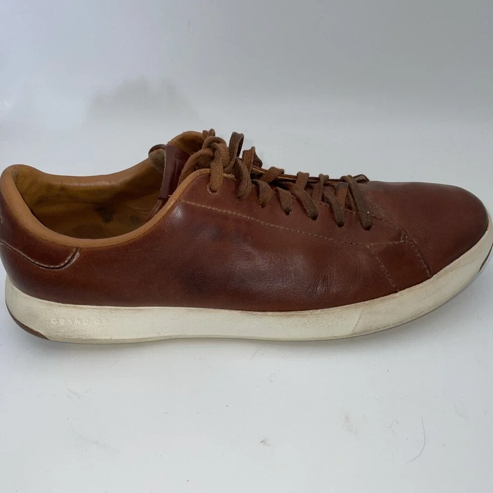 Cole‎ Haan GrandPro Shoes Men's Size 10.5 M Brown Leather Sneakers (C22585)